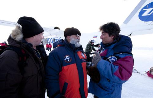 Barneo - Laurent Mayet rencontre brièvement Artur Tchilingarov