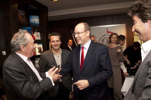 Inauguration de l'exposition en présence de Michel Rocard et du Prince Albert II de Monaco